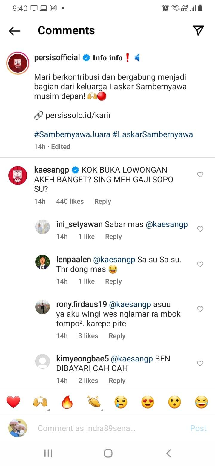 Bos Persis Solo, Kaesang Pangarep. Copyright: Instagram