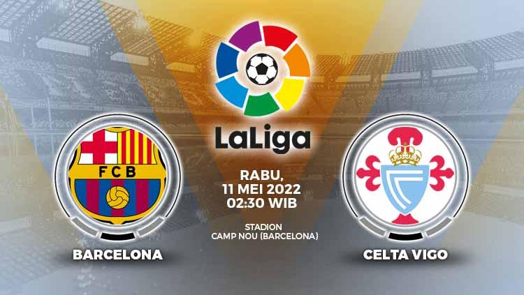 Berikut ini prediksi pertandingan Liga Spanyol antara Barcelona vs Celta Vigo yang akan berlangsung Rabu (11/05/22) pukul 02.30 WIB.