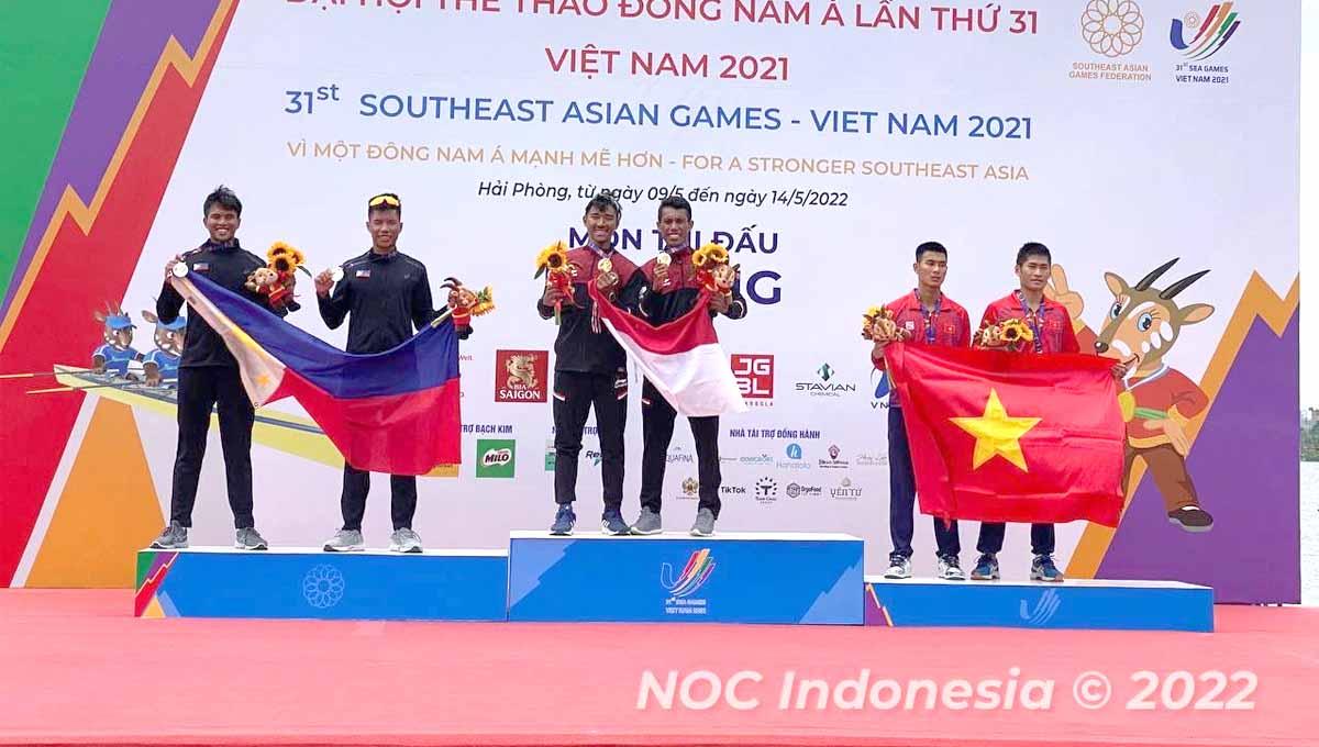 Kakan Rusman & Ardi Isadi (Rowing-Men’s Lightweight Double Sculls). Foto: NOC Indonesia/MP Media/Arie Prijono - INDOSPORT