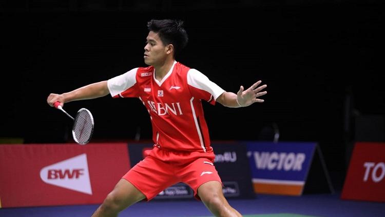Bidik juara di Indonesia International Series 2022, tunggal putra Syabda Perkasa Belawa, bermain ganas pulangkan wakil Malaysia, Tan Jin Hong, di hari pertama. - INDOSPORT