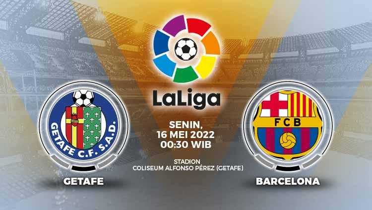 Berikut link live streaming pertandingan Liga Spanyol 2021/2022 antara Getafe vs Barcelona yang akan digelar pada Senin (16/05/22) pukul 00.30 dini hari WIB. - INDOSPORT