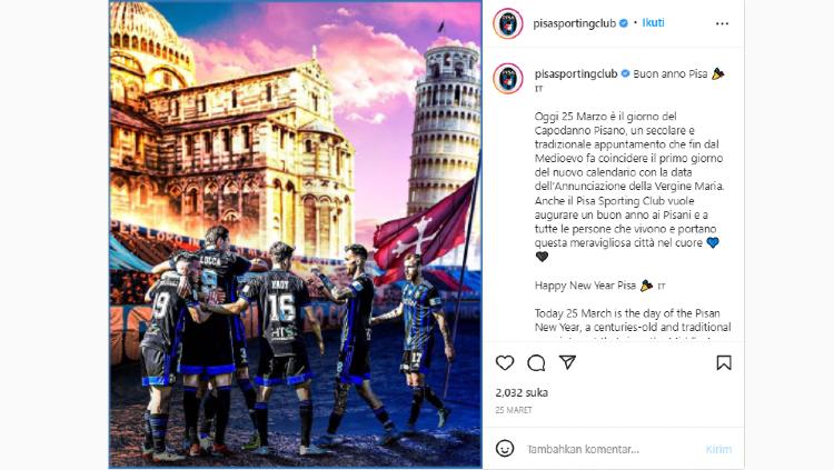 Profil singkat serta perjalanan AC Pisa, sang klub kota wisata Italia yang pernah dibesut mantan legenda AC Milan dan musim ini siap comeback ke Serie A.