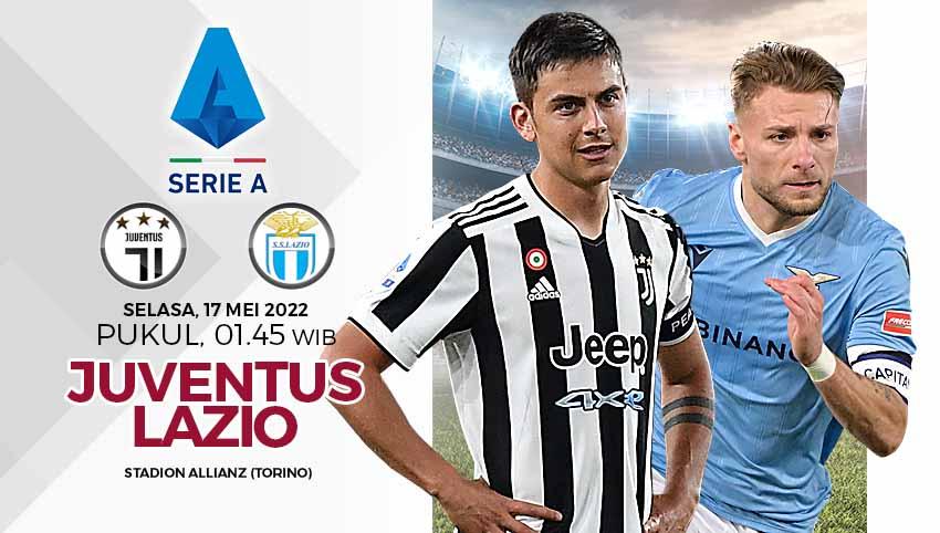 Berikut link live streaming pertandingan pekan ke-37 Liga Italia 2021-2022 antara Juventus vs Lazio, yang digelar pada Selasa (17/05/22) pukul 01.45 WIB. - INDOSPORT