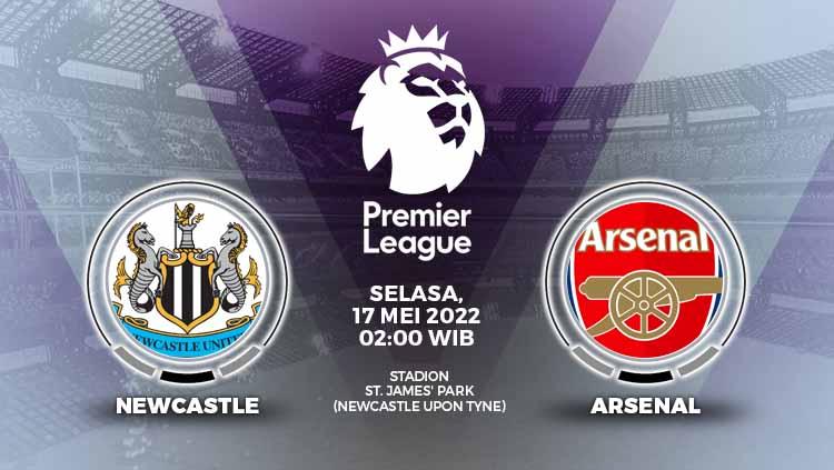 Berikut link live streaming pertandingan Liga Inggris 2021/22 antara Newcastle United vs Arsenal, Selasa (17/05/22) pukul 02:00 dini hari WIB. - INDOSPORT