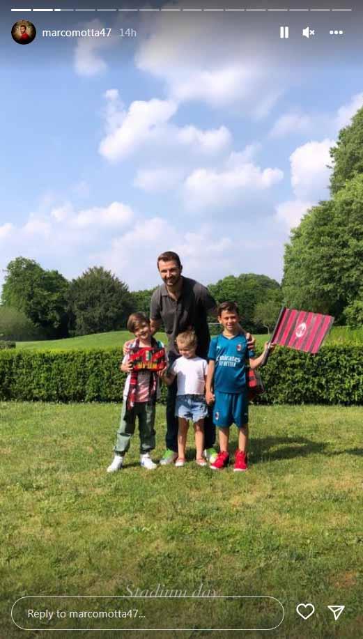 Marco Motta bersama anak-anaknya. Foto: Instastory@marcomotta47 Copyright: Instastory@marcomotta47