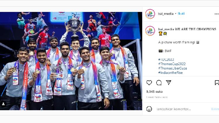 Komentari kemenangan negaranya atas Indonesia di final Piala Thomas 2022, birokrat India, Somesh Upadhyay, panen hujatan netizen karena bahas raket nyamuk. - INDOSPORT