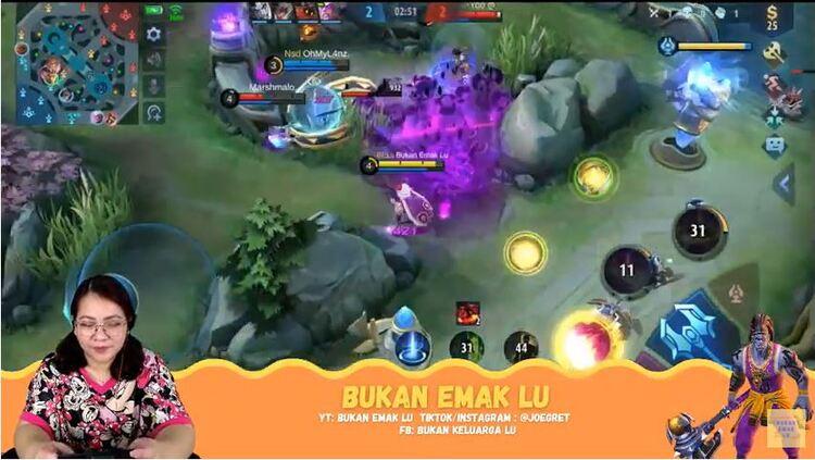 Joan Margaret Mingkid, streamer game eSports Mobile Legends di Youtube Bukan Emak Lu