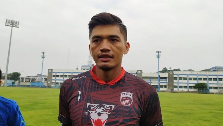 Eks Persipura Jayapura, Fitrul Dwi Rustapa, tidak menemui kendala saat menjalankan program latihan bersama tim Persib Bandung jelang Liga 1 musim depan. Foto: Arif Rahman/INDOSPORT - INDOSPORT