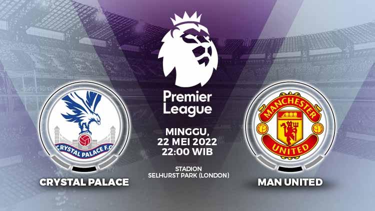 Prediksi pertandingan Liga Inggris 2021-2022 pekan ke-38 antara Crystal Palace vs Manchester United yang akan digelar Minggu (22/05/22) pukul 22.00 WIB. - INDOSPORT