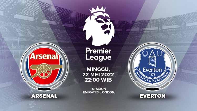 Pertandingan antara Arsenal vs Everton (Liga Inggris).
