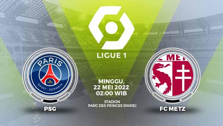 Berikut link live streaming Liga Prancis pekan ke-38 antara Paris Saint-Germain vs Metz, Minggu (22/05/22) pukul 02.00 dini hari WIB. - INDOSPORT
