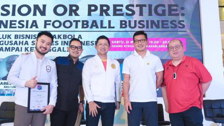 Acara Crazy Rich Football: Passion Or Prestige di Jakarta, Sabtu (21/05/22) malam yang dihadiri beberapa petinggi klub Liga 1.