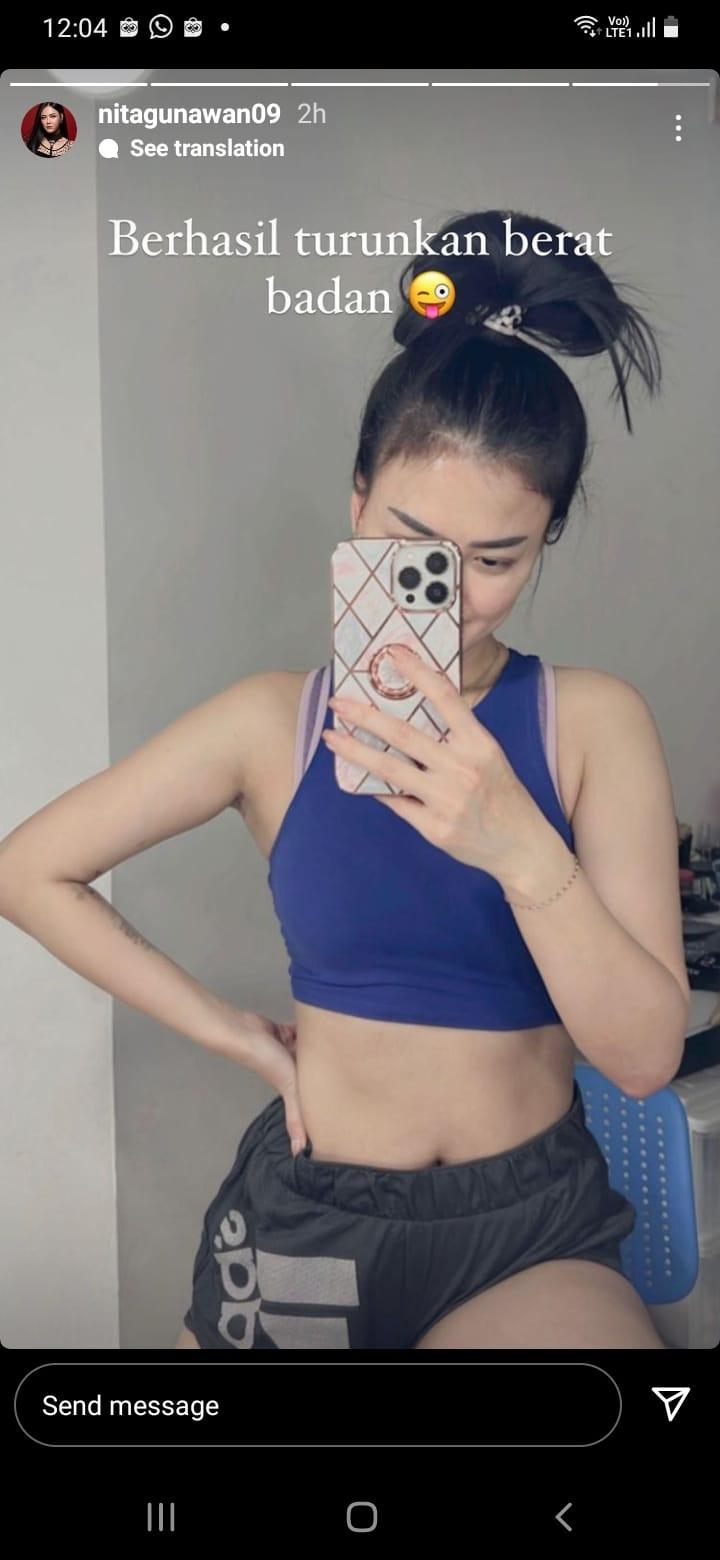 Artis Nita Gunawan pamer body goals Copyright: Instagram