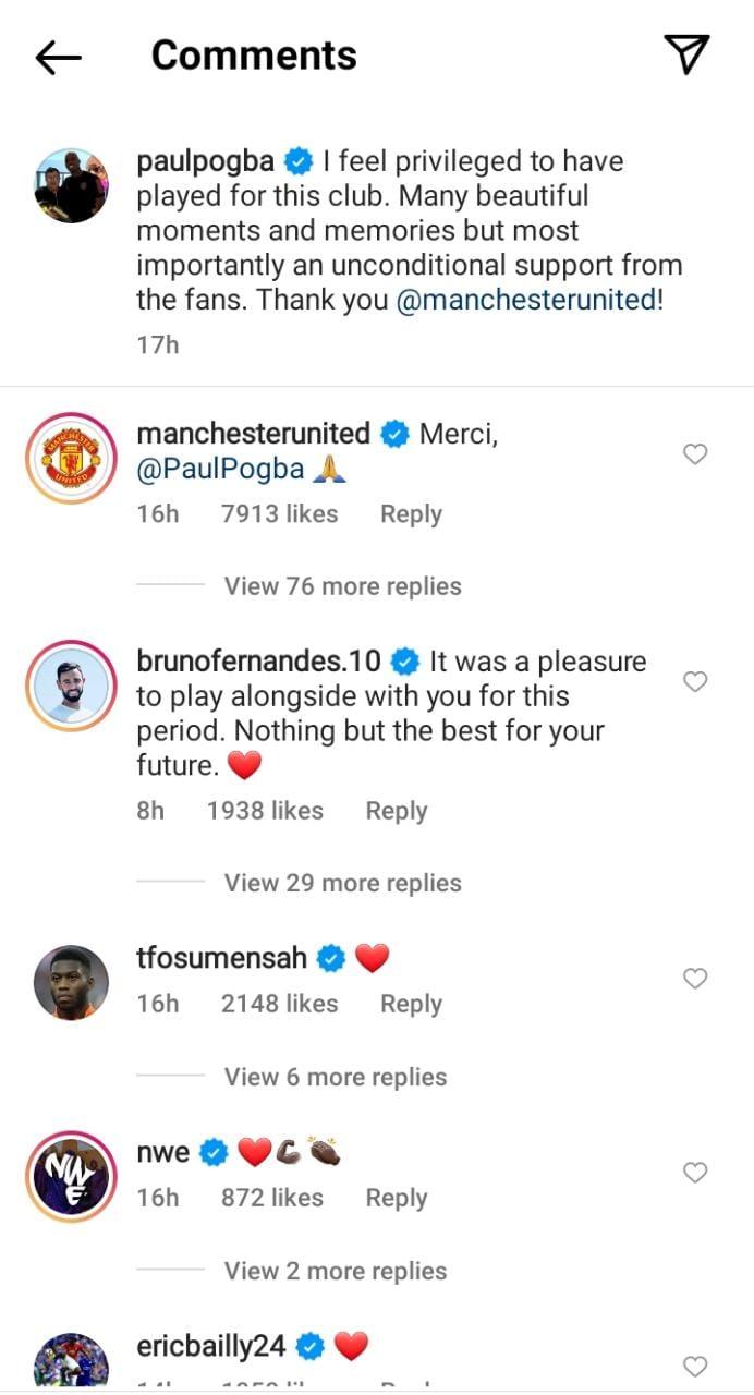 Pesan emosional Bruno Fernandes saat Paul Pogba Resmi Pisah dengan Man United Copyright: Instagram