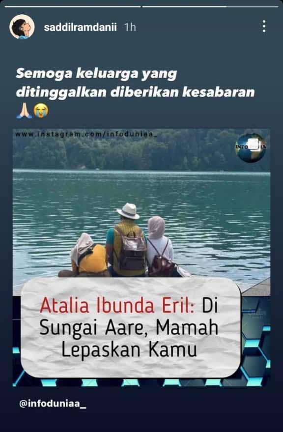 Deretan atlet sampaikan doa untuk Ridwan Kamil. Foto: Instastory@saddilramdanii Copyright: Instastory@saddilramdanii