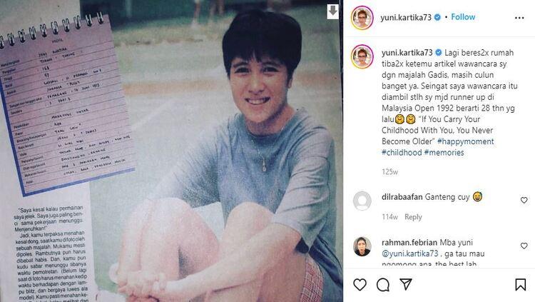 Terkuak, foto cantik Yuni Kartika di Majalah Gadis tahun 1992, tapi ia menolak tawaran jadi model demi mengejar prestasi di cabang olahraga bulutangkis. - INDOSPORT