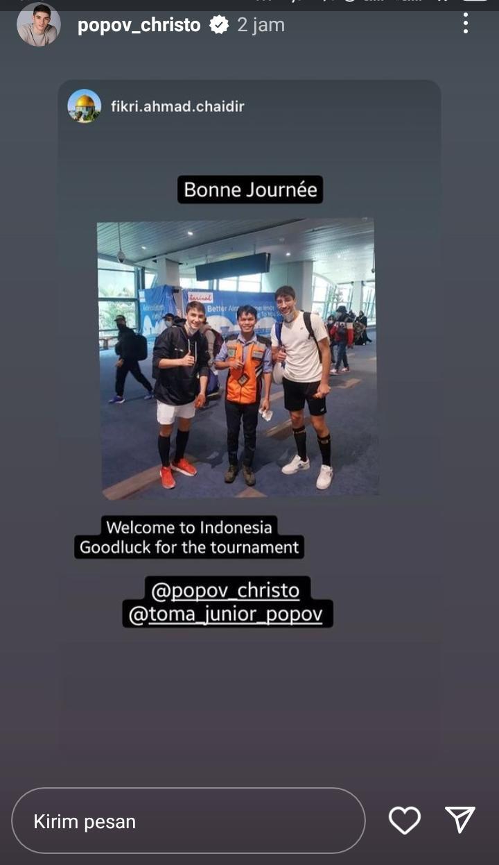 Atlet bulutangkis Christo Popov Copyright: Instagram story @popov_christo
