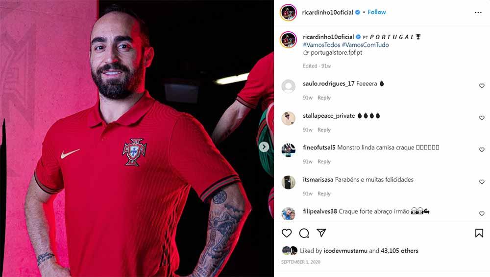 Gol spektakuler Ricardinho melawan Blacksteel FC dalam ajang Liga Futsal Profesional Indonesia menuai pujian dari media Portugal. Foto: Instagram@ricardinho10oficial - INDOSPORT