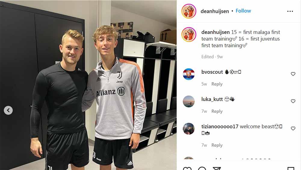 Pemain muda Juventus, Dean Huijsen (kanan)/ Foto: Instagram@deanhuijsen.