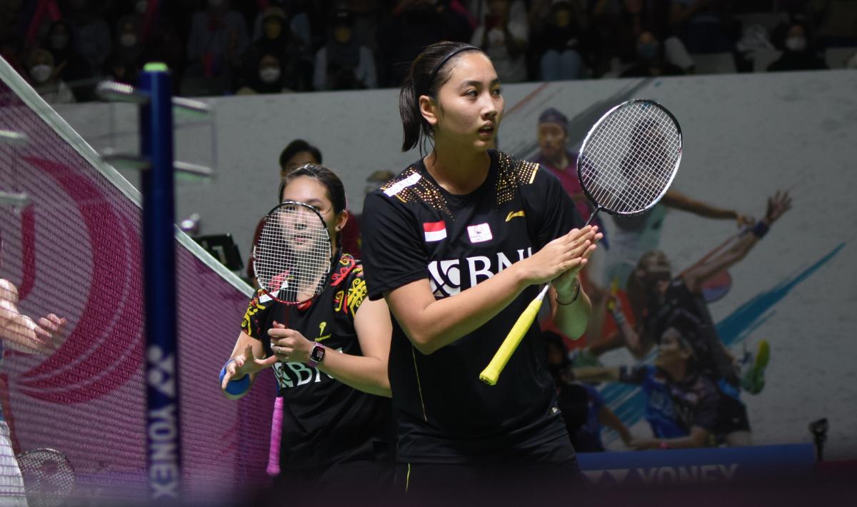 Pemain ganda putri Indonesia, Febby Valencia Dwijayanti Gani, meraih gelar juara bersama pasangan barunya di Sirnas Banten 2022.
