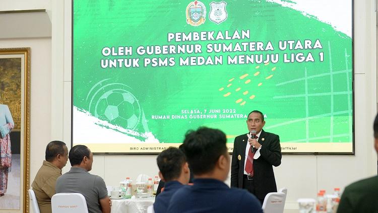 Edy Rahmayadi saat menerima jajaran PSMS Medan