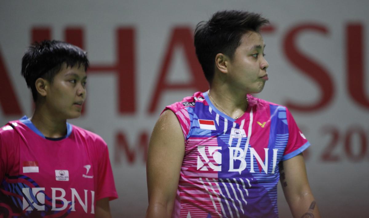 Ganda putri Jepang Mayu Matsumoto/Wakana Nagahara, tidak menyangka Apriyani Rahayu langsung nyetel dengan pasangan barunya, Siti Fadia, di Indonesia Open 2022
