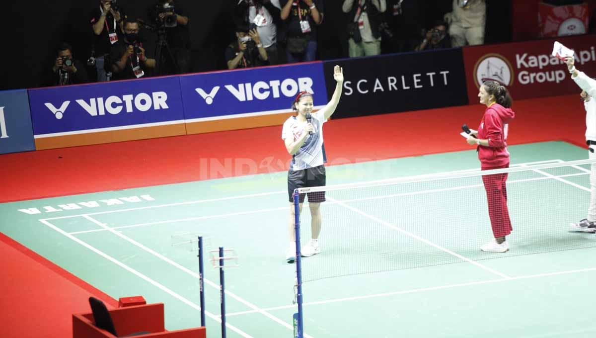 Acara perpisahan Greysia Polii di Istora Senayan, Minggu (12/06/22). Foto: Herry Ibrahim/Indosport.com