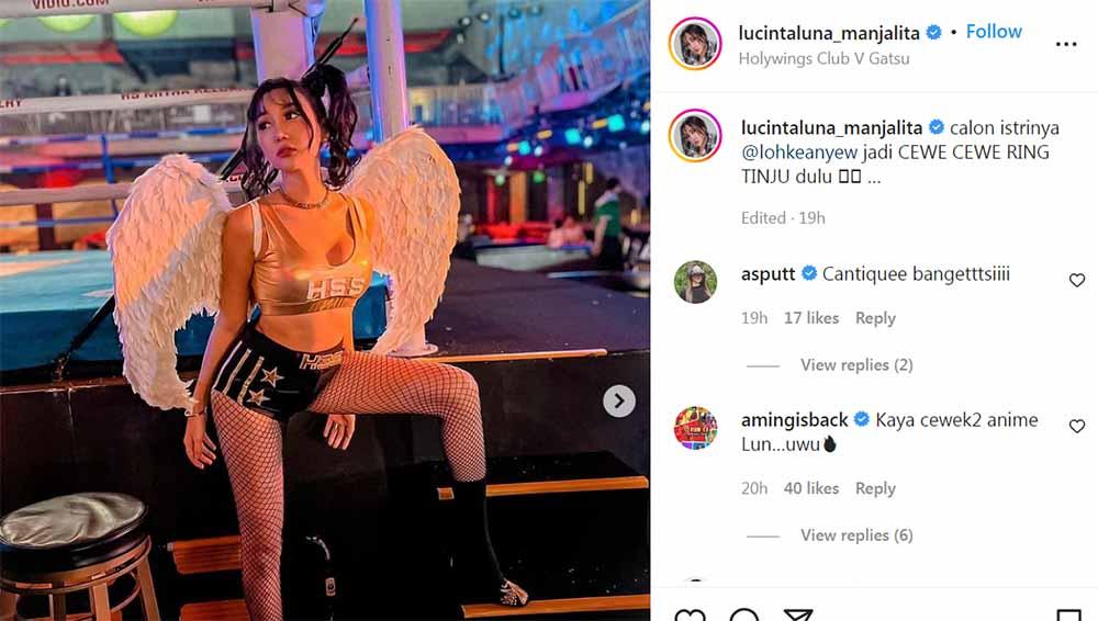Seksi abis jajal olahraga golf, penampilan baru artis sensasional Lucinta Luna bikin pangling netizen sampai nyangka penyanyi kondang Ariana Grande. - INDOSPORT