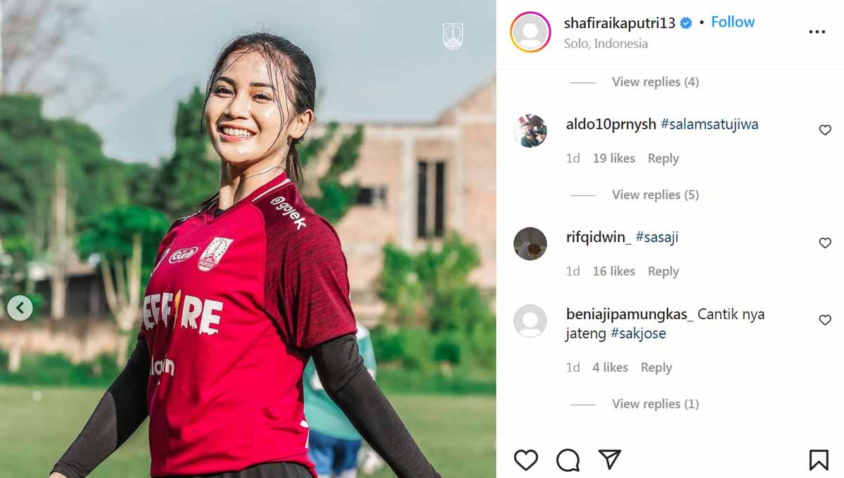 Shafira Ika Putri turut mencetak gol di laga melawan Persik Kendal di Piala Pertiwi zona Jawa Tengah. Foto: Instagram@shafiraikaputri13.