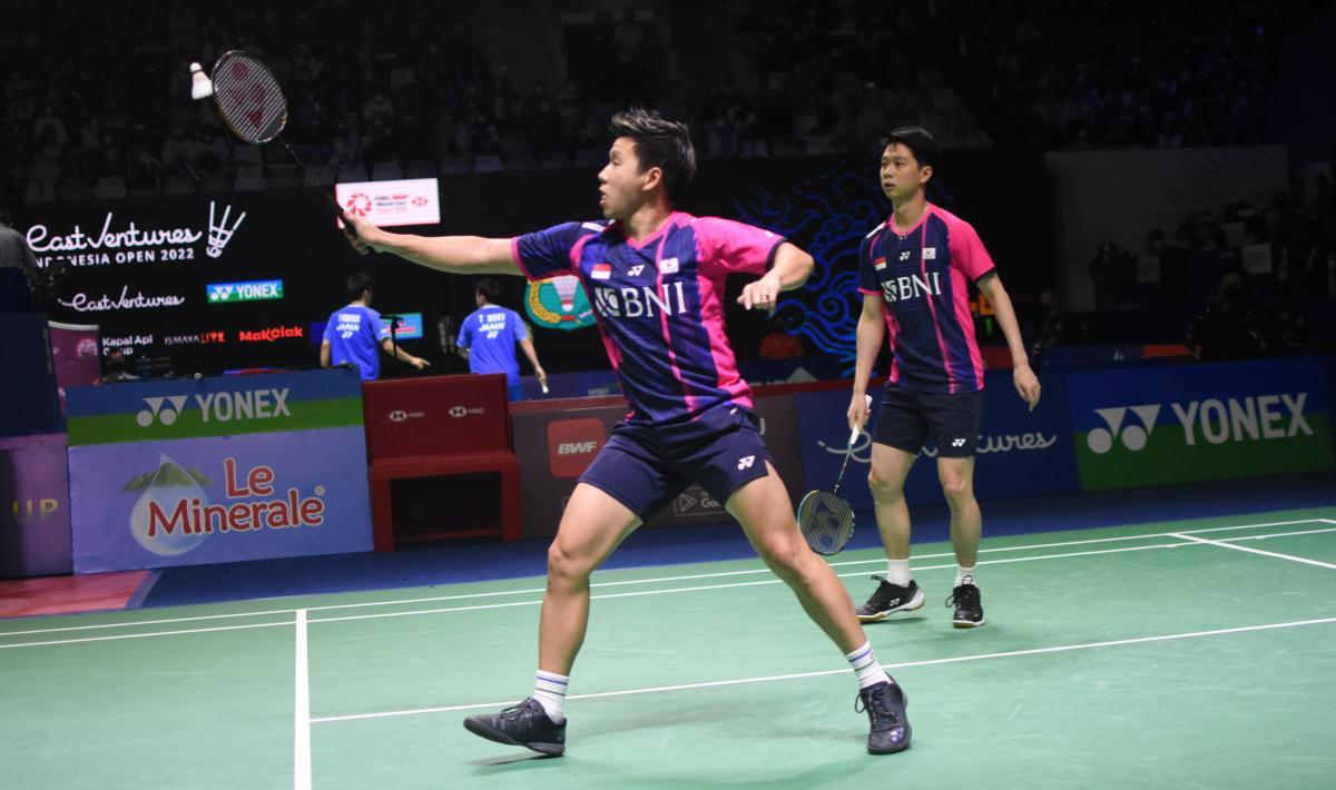 Hasil pertandingan Kejuaraan Dunia Bulutangkis 2022, antara ganda putra Indonesia, Kevin Sanjaya/Marcus Gideon, melawan Jaromir Janacek/Tomas Svejda dari Ceko.