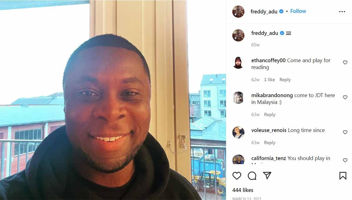 Freddy Adu, mantan DC United yang sempat disebut-sebut sebagai titisan Pele. Foto: Instagram@freddy_adu