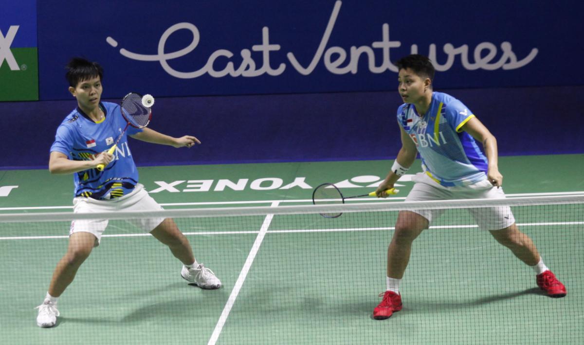 Berikut hasil Indonesia Open 2022 yang mempertemukan Apriyani Rahayu/Siti Fadia Silva Ramadhanti vs Zhang Shu Xian/Zheng Yu pada Kamis (16/06/22). Foto: Herry Ibrahim/INDOSPORT.
