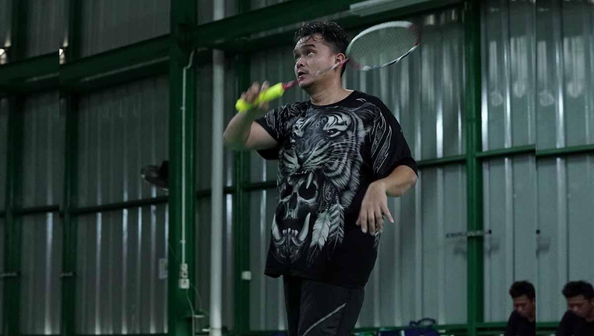Suasana latihan bulutangkis Valentino Simanjuntak. Foto: Garry Hakita/Jebreeet Media.