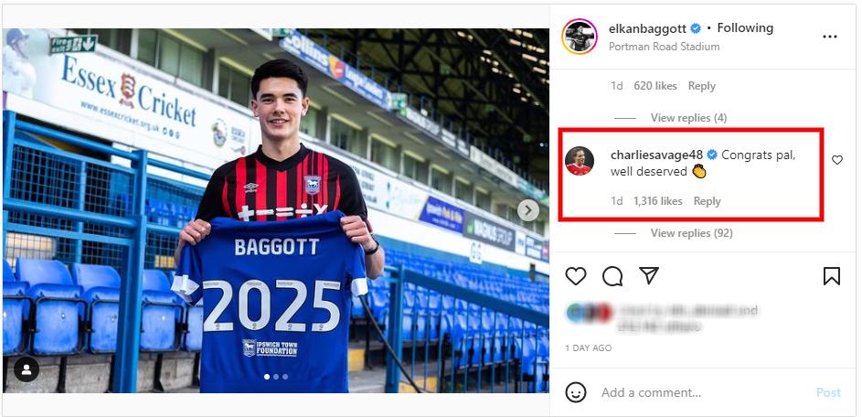 Elkan Baggott dapat sorotan pemain Manchester United usai perpanjang kontrak di Ipswich Town Copyright: instagram.com/elkanbaggott/