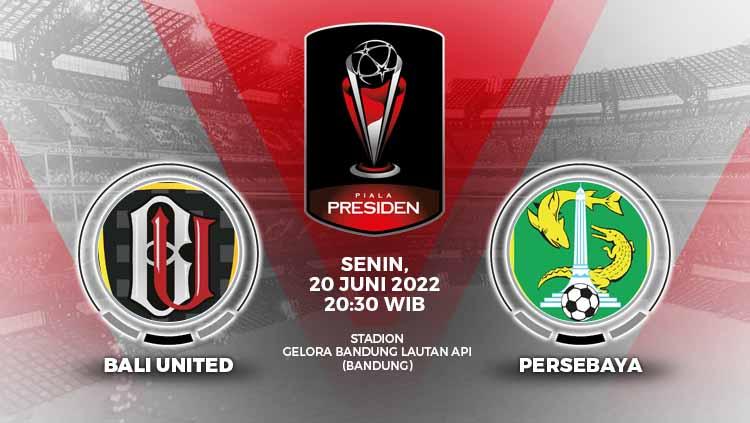 Berikut merupakan link live streaming Piala Presiden 2022 antara Bali United vs Persebaya Surabaya, Senin (20/06/22). - INDOSPORT