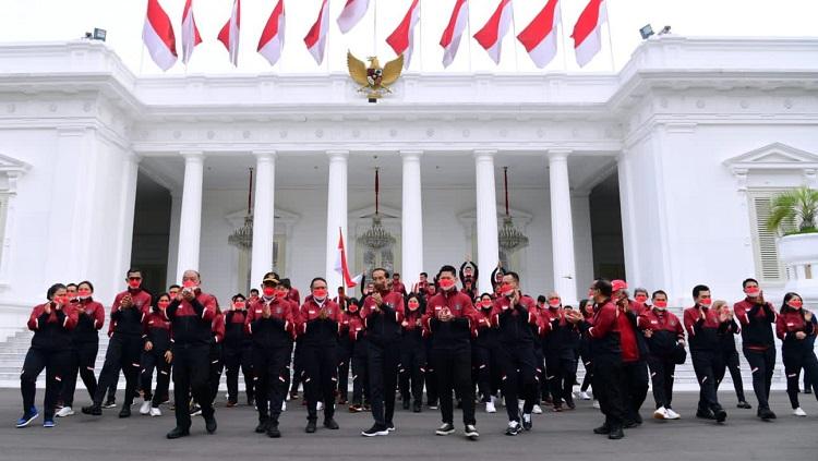 Menpora RI Zainudin Amali turut ikut mendampingi Presiden Joko Widodo dalam upacara Pelepasan Tim Indonesia menuju SEA Games 2021 - INDOSPORT