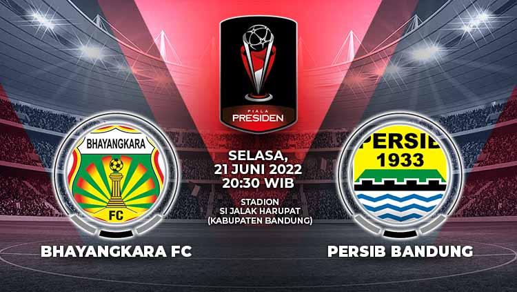 Pertandingan antara Bhayangkara FC vs Persib Bandung (Piala Presiden).