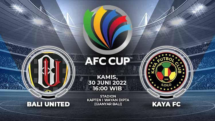 Indosport - Pertandingan antara Bali United vs Kaya FC (Piala AFC CUP 2022).