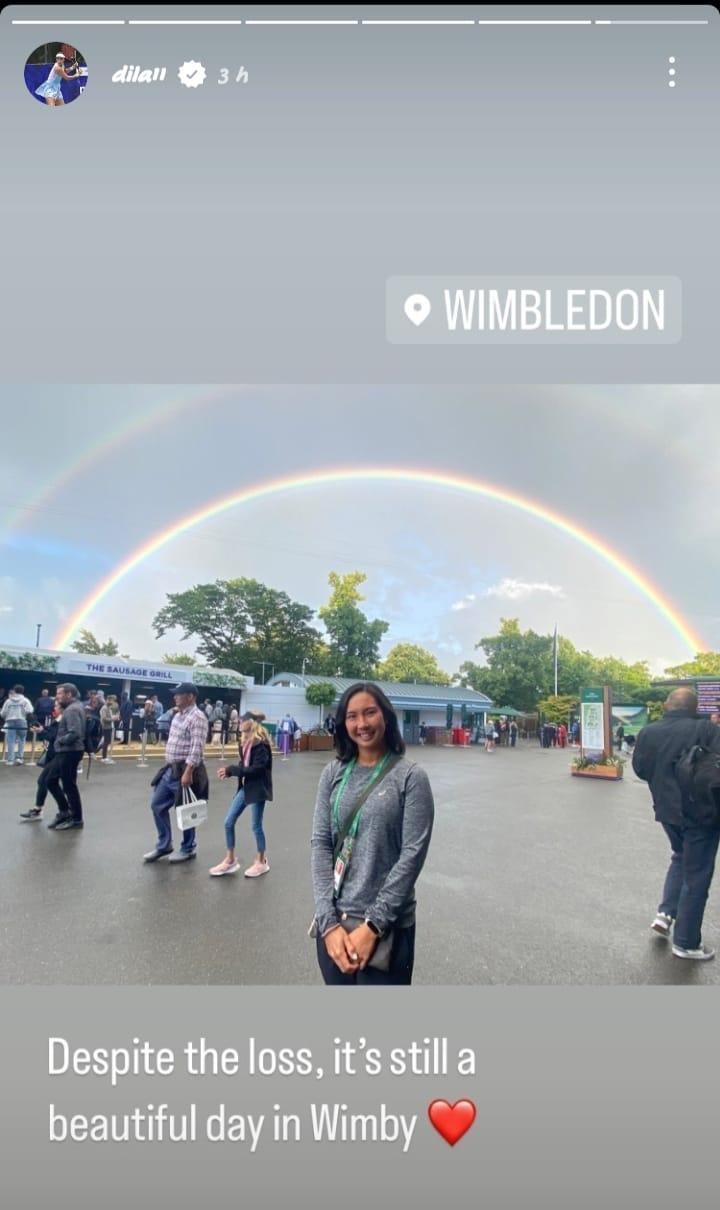 Aldila Sutjiadi tersingkir di babak pertama Wimbledon 2022. Foto: instagram/dila11. Copyright: instagram/dila11