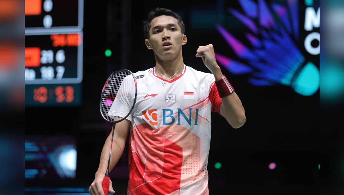 Pebulutangkis tunggal putra Indonesia, Jonatan Christie di Malaysia Open 2022. Foto: PBSI