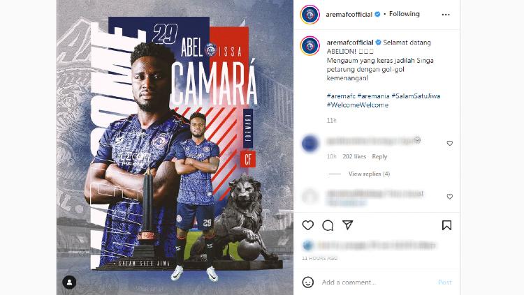 Melihat perbandingan statistik antara penyerang baru Arema FC, Abel Camara dan sang mantan yakni Carlos Fortes saat masih tampil di Liga Eropa.