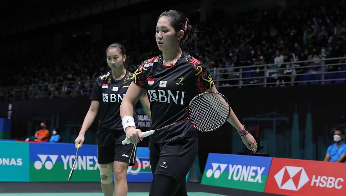 Febby Valencia Dwijayanti Gani/Ribka Sugiarto klaim blunder sendiri gagalkan langkah mereka melaju lebih jauh lagi di Malaysia Open 2022. Foto: PBSI