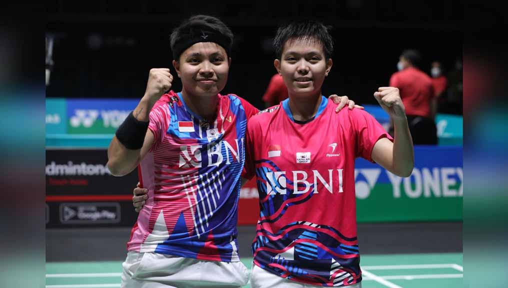 Pebulutangkis ganda putri Indonesia, Apriyani Rahayu/Siti Fadia Silva Ramadhanti di Malaysia Open 2022. Foto: PBSI - INDOSPORT