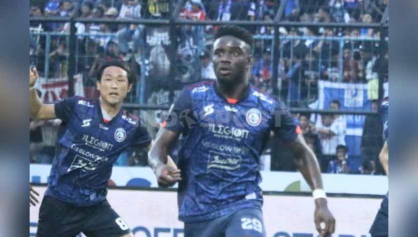 Striker Arema FC, Abel Camara jalani debut di Piala Presiden 2022.