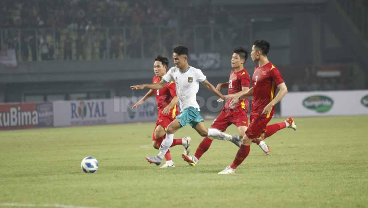 Pertandingan antara Timnas Indonesia U-19 vs Vietnam di Piala AFF U-19 2022. - INDOSPORT