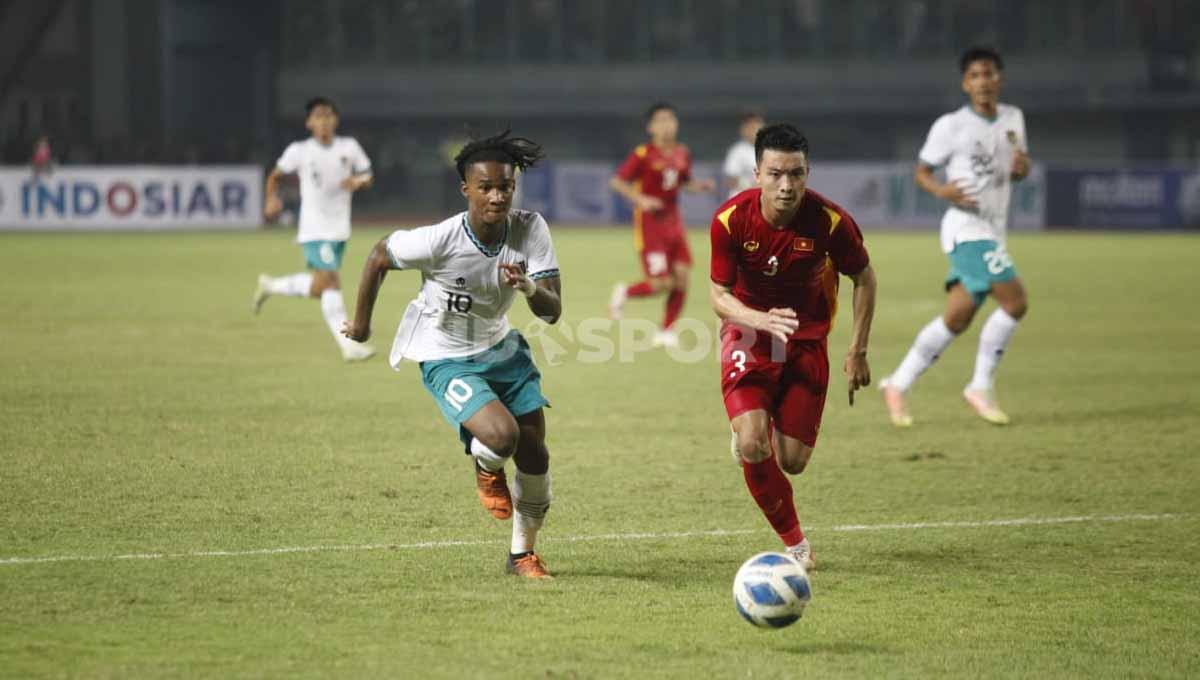Pertandingan antara Timnas Indonesia U-19 vs Vietnam U-19 di Piala AFF U-19 2022.