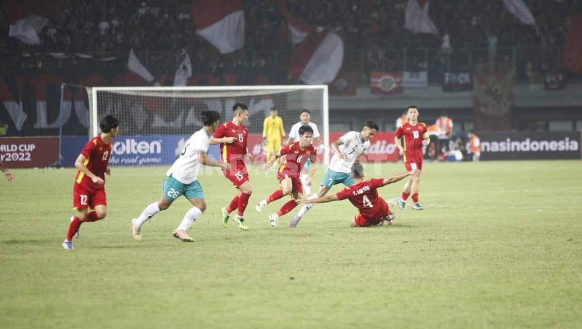 Pertandingan antara Timnas Indonesia U-19 vs Vietnam U-19 di Piala AFF U-19 2022.