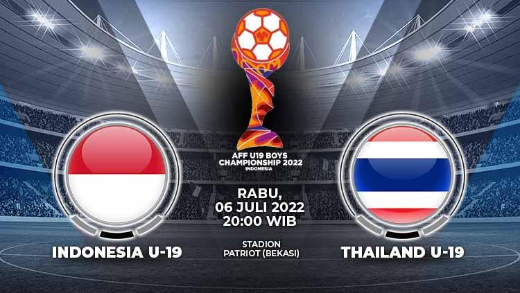 Pertandingan antara Indonesia U-19 vs Thailand U-19 di Piala AFF U-19 2022. - INDOSPORT