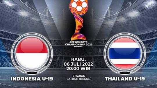 Pertandingan antara Indonesia U-19 vs Thailand U-19 di Piala AFF U-19 2022.