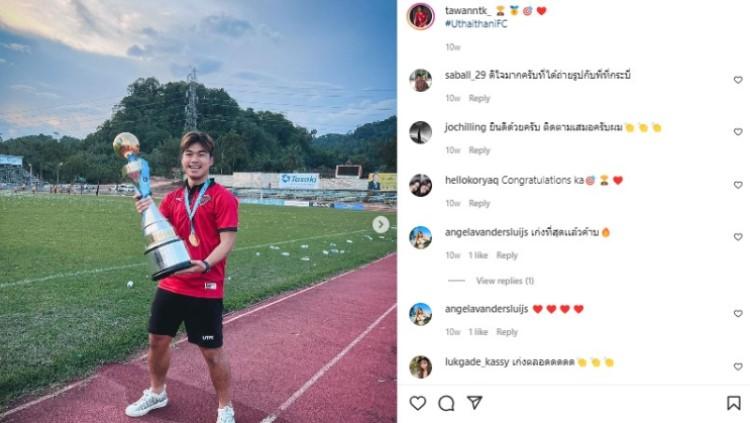 Mengenal Nattakit Butsing, pemain Thailand yang bisa jadi momok Timnas Indonesia U-19 di matchday 2 Piala AFF U-19 2022. Foto: instagram/tawanntk_. - INDOSPORT